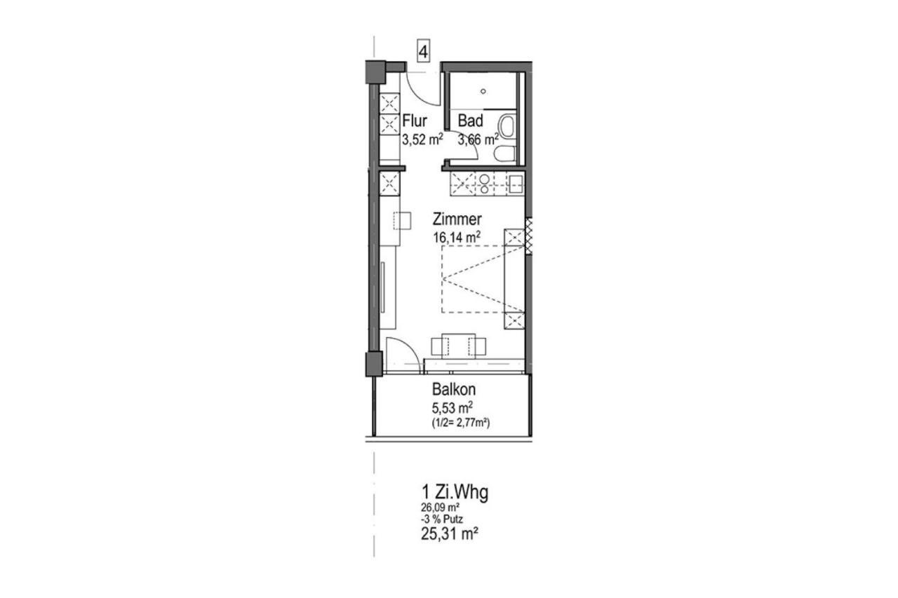 Апартаменты Huber Living Basic 203 Гермеринг Экстерьер фото